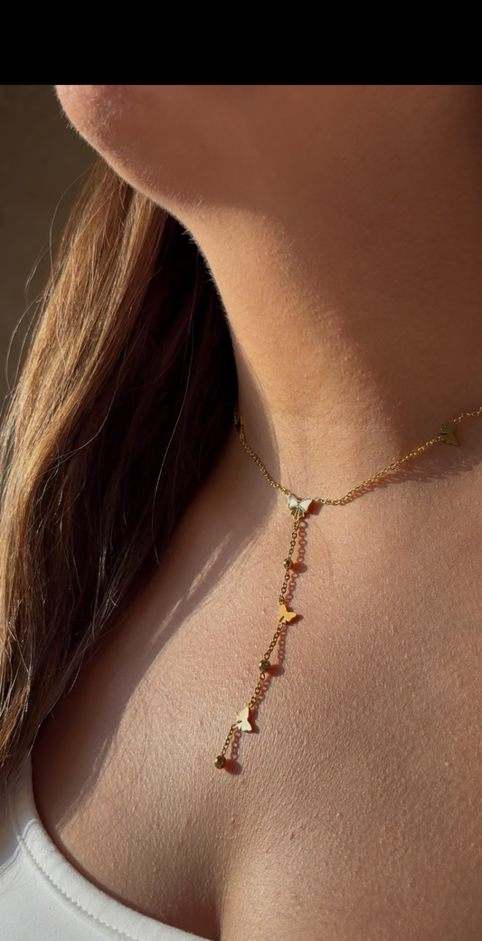 Butterfly Charm Y Kolye
